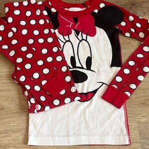 Disney Red and White Minnie Mouse Kids Pajama Set